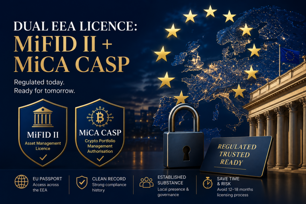 🇪🇺 Dual EEA Licence MiFID II MiCA CASP